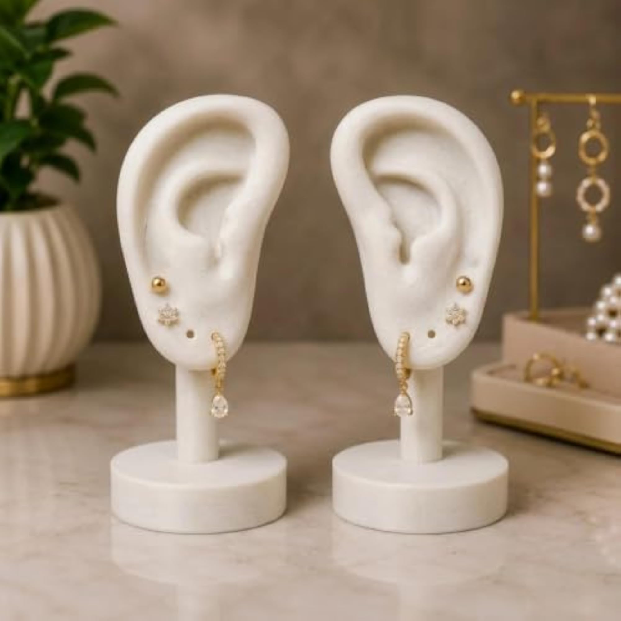 Premium Ear Shaped Earring Display Stand Set