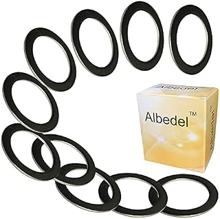 Albedel 10 x Pedal Washers 20mm x 15mm w/ 1mm thickness Stainless steel Replacement Silver For Moutain Bike Road Bike