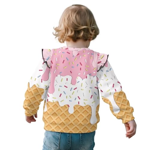 Uourmeti Round Neck T-Shirts for Girls Cute Fall Clothes Long Sleeve Ruffle Shirts2