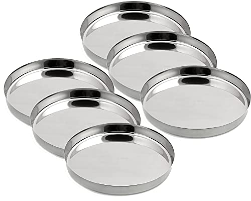 Image of BLeaf Stainless Steel-Premium Plate /Heavy Guage Plate (Pack of 6)