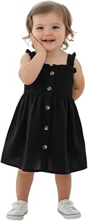 KUDEEO FASHION Baby Girls Cotton Skirt || Soft Sleeveless One-Piece Sundress with Ruffle Straps Price In India