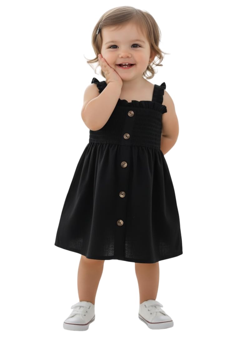 KUDEEO FASHION Baby Girls Cotton Skirt || Soft Sleeveless One-Piece Sundress with Ruffle Straps - Review, Price and Buying Guide