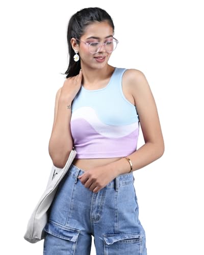 Image of Noble Monk Women Cotton Blend Casual Fit Stylish Tops | Casual Crop Top's | Tshirt