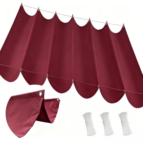 Toile d'ombrage rétractable imperméable protection UV 300x350cm rectangulaire - 2