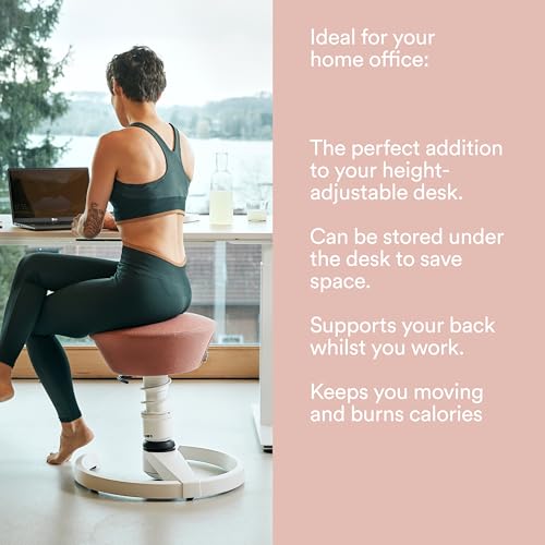 Image of aeris Swopper - Ergonomic Stool - Height-Adjustable Office Stool - Versatile seat for a Healthy Back - Office Chair Without casters, Standard Spring