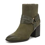 Vionic Women's Vienna Carnelia Above Ankle Boot- Supportive Water Repellent Ankle Boots That Include Three-Zone Comfort with Orthotic Insole Arch Support, Olive 9 Medium