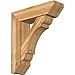 Ekena Millwork BKT0806X28X32OLY06RWR Olympic Slat Rough Sawn Bracket w/Offset Brace, Western Red Cedar