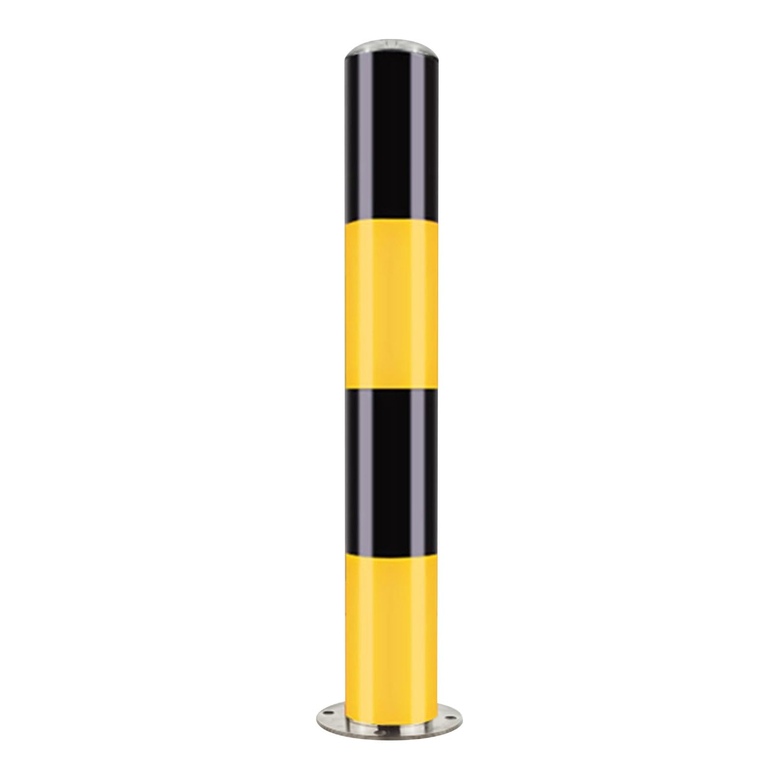 GTHTUHFD Set Of 4 Heavy Duty Black Safety Bollards - Driveway Parking Lot Ber Poles For Traffic Control & Road Safety - 75Cm X 7.6Cm,Black (1pcs)-75 * 7.6cm