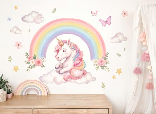 Sticker licorne arc-en-ciel pour accompagner les nuits de bébé
