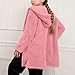 Girls Fuzzy Fleece Cardigan Warm Long Sleeve Hooded Jackets Winter Casual Lightweight Loose Sweater Coat with Pockets
