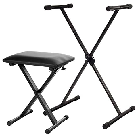 Classic Cantabile Keyboard-SET Keyboard Stand+ Keyboard bench Cover