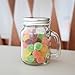 Homelike Style 4 oz Mini Mason Jar Mugs with Handle, Small Glass Jars with Airtight Metal Lids, 12 Pack Empty Glass Mugs for Gift Party Wedding Candle and Favor