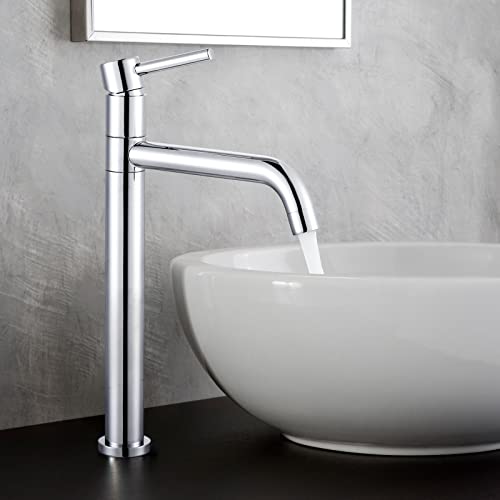 ARCORA Rubinetto Bagno, 328MM Miscelatore Monocomando girevole 360° per Lavabo con cartuccia in ceramica