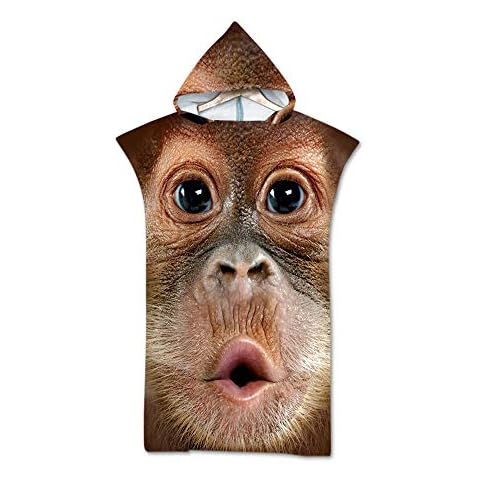 DOTBUY Animal Print Hooded Beach Towel Cover