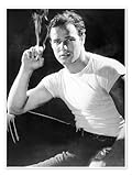 Marlon Brando Poster 30 x 40 cm Schwarz-Weiß Wandbilder 