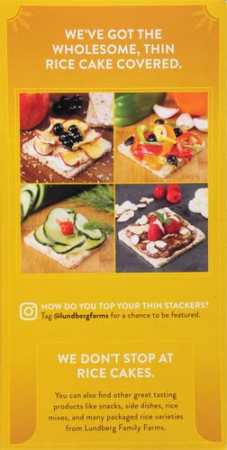 Miniatura 10 de Lundberg Apiladores finos orgánicos, sin sal, 6 onzas, sin gluten, vegano, kosher, certificado orgánico USDA, verificado sin OMG, arroz integral de