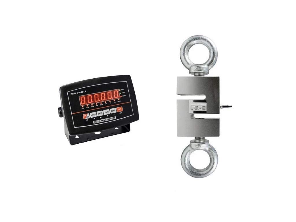 SellEton SL-926 Hanging Scale/Crane Scale (S-Type) Used for Tension & Compression with LED Display Indicator (20,000 lb x 2 lb)