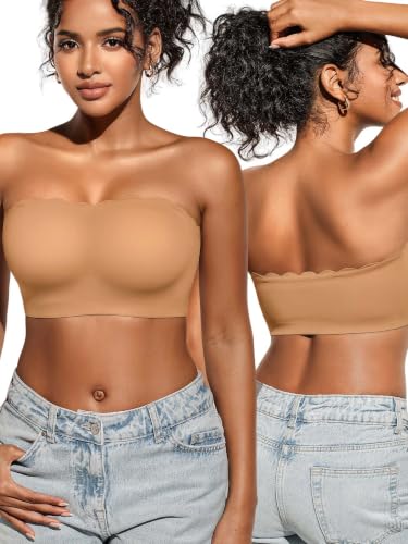 Image of Pullover Strapless Bras for Women - XS-M Unlined Wireless Bandeau