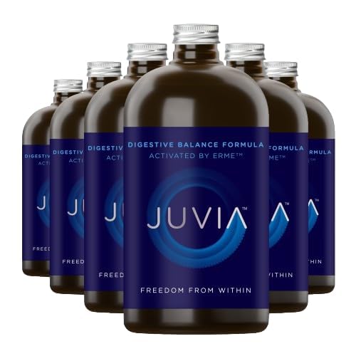 JUVIA Digestive Enzyme Supplement - Aids Gut Health, Over 15 Digestive Enzymes and B12 to Aid Digestive Health Immunity Metabolism, Energy, Bloating Relief, 180 Servings 90 Day Supply, x6 450g Bottles
