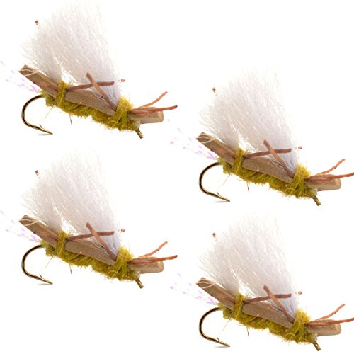 Chubby Chernobyl Ant Golden Foam Body Trout Fly Fishing Flies - 4 Flies