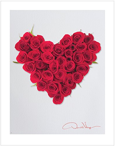 Love - Red Rose Flower Heart Poster Print. 11x14. Great Mothers Day Gift from The Heart Collection. Unique Birthday, Christmas & Valentines Day Gifts. Best Quality Gifts for Men, Women & Kids.