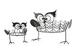 Set Of 2 Owl Pumpkin Holders