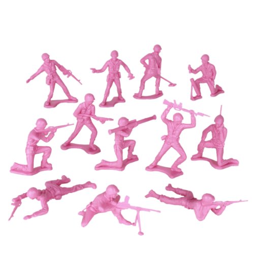 TimMee Plastic Army Men - Pink 100pc Toy Soldier Figures - Made in USA