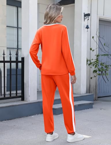 Image of Marvmys Women Long Sleeve Tracksuits Fashion 2 Piece Lounge Set Travel Outfits Jogger Set