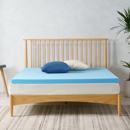 Image of ZINUS 2 Inch Green Tea Cooling Gel Memory Foam Mattress Topper, Smaller, More Convenient WonderBox Packaging, Cooling Gel Foam, CertiPUR-US Certified, Twin XL