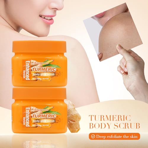 Turmeric Body Scrub, Botanical Skin Cleanser for Dullness & Uneven Tone, Gentle Exfoliating Scrub for Smooth & Glowing Skin Texture, 9.8 oz - Image 6