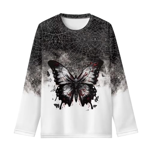 Image of Girls Long Sleeve Shirts Casual Crewneck Soft T-shirts for Girls 3-16 Years Old