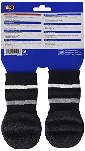 Trixie 19524 Hundesocken, Anti-Rutsch, L, 2 St., schwarz