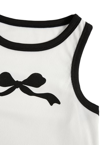 SHENHE Girl's Crew Neck Bow Print Graphic Tank Color Block Sleeveless Cute Summer Top4
