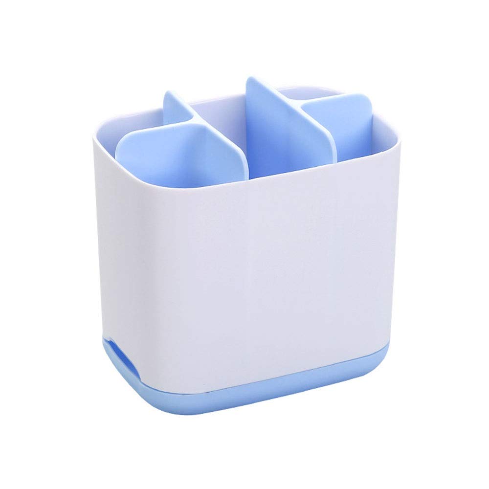 LIUFENGLONG Toothbrush Holder, Bathroom Toothbrush Toothpaste Storage Organizer Rack for Bathroom Shaver Blue Pink Convenient and Space Saving (Color : Blue, Size : 13x8.7x11.5cm)