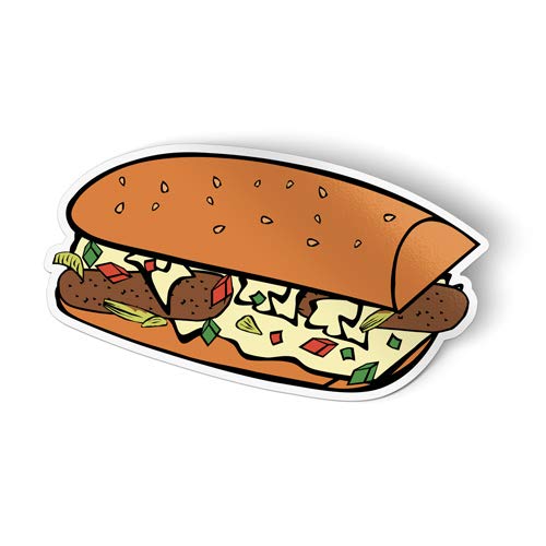 Falafel Sandwich Middle Eastern Food Yummy Vinyl Car Bumper Window