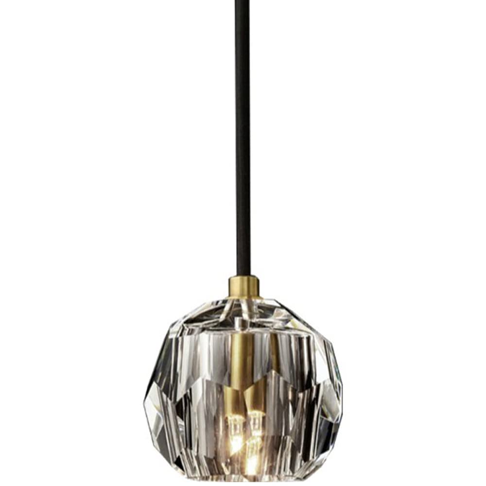 Lumière suspension cristal fumé 3W moderne pour îlot cuisine hauteur réglable