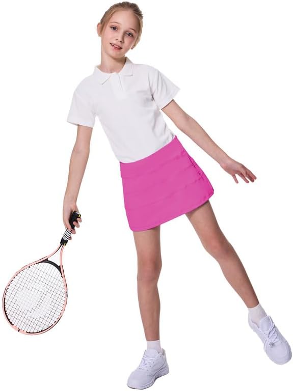 Girls Pleated Tennis Skirts High Waisted Athletic Golf Skorts with Pockets School Skirt Built in Shorts for Teen Kids - Image 7