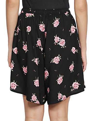 Image of B STORIES Women's Ultra-Soft Printed 100% Viscose Culotte Shorts | Soft Casual High Waist Lounge Shorts | Girls Ladies Stylish Quirky Casual Summer Beach Bottoms (S-XXL)