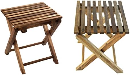 Timberholm Set of 2 Outdoor Side Tables for Patio, Small Folding Table, Outdoor Table, Poolside, Picnic Tables, Foldable Table, Small Side Table Patio Table (10.5" D x 11.5" W x 12.5" H), Walnut