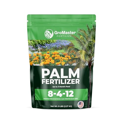 GroMaster Fertilizer 8-4-12-4Mg Palm Fertilizer, 5 lb, with Slow-Release Nitrogen and Magnesium