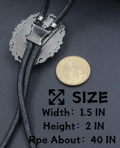 Image of PEARLY JUN Bolo Tie for Women Men Flower Rose Western Cowboy Brown Leather Country Style String Vest Gifts