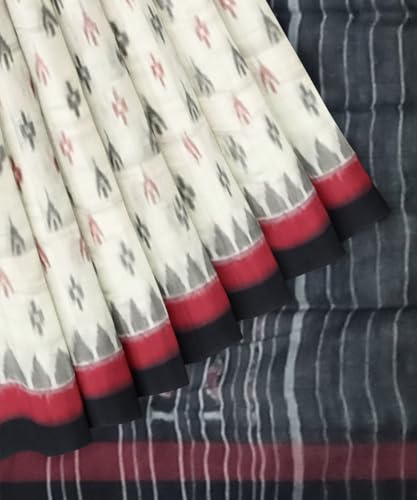 Image of Nuapatna Cotton Saree of Odisha Ikkat Orissa Traditional Handloom Sari | Bomkai | Pata | Nuapatana | sambalpuri saree | khandua patta sare | without Blouse S9