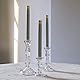 Taper Candle Stick Halter Set von 3 Klarglas Taper Candlestick Halter Dekorative Kerzenhalter für Buring Kerzen, Led Taper Kerze, Party,Tisch Mittelstück, Hochzeit, Esszimmer Dekoration