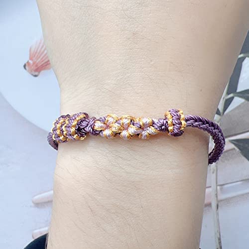 CJIAYUJEW to My Granddaughter ''A Link That Can Never Be Undone'' Peach Blossom Bracelet,Adjustable Braided Granddaughter Bracelet from Grandma2