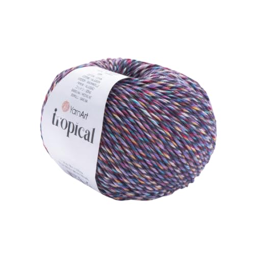 Image of YarnArt Tropical Sport Yarn - 55% Cotton, 45% PAC - Multicolor Knitting & Crochet Yarn - 50g (174 yds) | Soft, Durable & Lightweight | Perfect for Amigurumi, Clothing & Accessories (620)