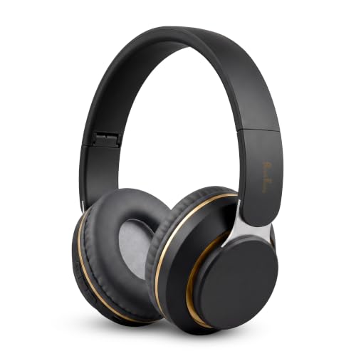 Image of PunnkFunnk FusionBeat Wireless Bluetooth Headphones with BT 5.3, Noise Cancelling, Hi-Res Audio, 40mm Drivers, Deep Bass, Memory Foam Ear Cushions, Over-Ear Headset, Teens & Adults (Black)