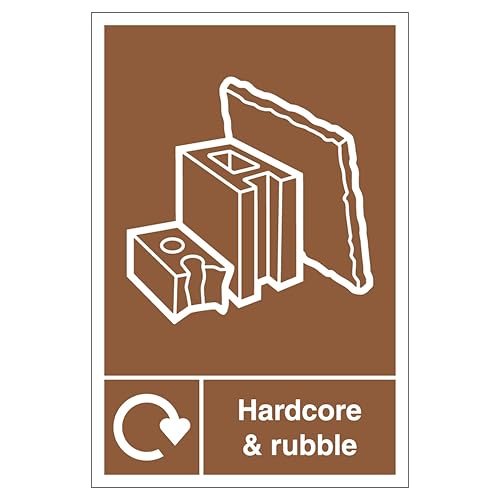 Panneau Hardcore And Rubble Recycling V Safety WRAP pour bennes de chantier