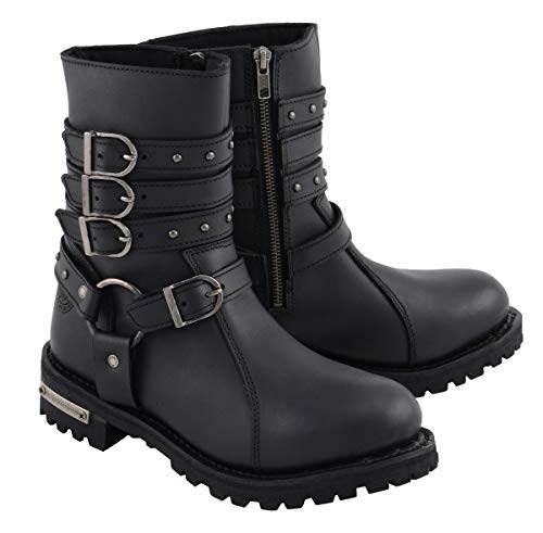 Image of Milwaukee Leather Women's Premium Leather Motorcycle Harness Boots Collection MBL - 10.5