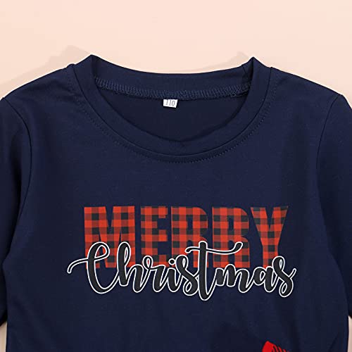 Yumeng Peuter Baby Outfits Kids Meisjes Lange Mouw Plaid Printing Kerst Jurk met Strik Taille Decoratie, Paars, 3-4 Jaren - Afbeelding 4