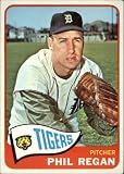 1965 Topps 3rd Series Baseball #191 Phil Regan Detroit Tigers Set Break #1 (Scan Shows Actual Front and Back of Trading Card)